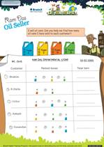 Grade 2 Math Worksheet - Ramdas Oil Seller